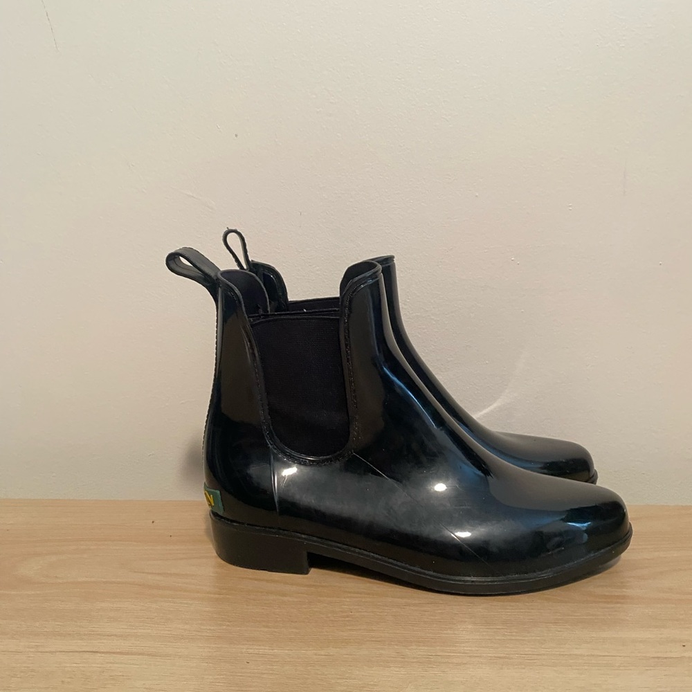Lauren Ralph Lauren Women’s Black Rubber Rain Boots Women 6 - Picture 2 of 9